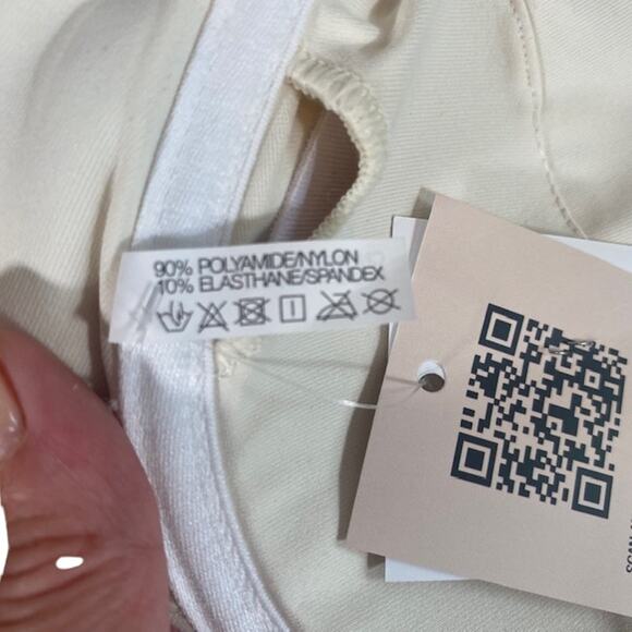 Knight White Adjustable Strap Tie Back Summer Beachy Bikini Top Women Sz L - Picture 10 of 11